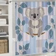 thumbnail image 6 of BCIIG Koala Bear Leaves Bathroom Shower Curtain Set with Hooks 60"x72, 6 of 7