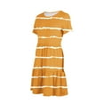 thumbnail image 5 of Erwazi Summer Casual Dresses for Women Swing Short Sleeve T Shirt Dresses Tiered Flowy Beach Mini Dress with Pockets, 5 of 6