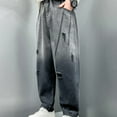thumbnail image 4 of Huanglei Boys' Jeans Children's Baggy Jeans Cargo Trousers Relaxed Denim Trousers With Elastic Waistband, 4 of 8