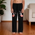 thumbnail image 5 of Kids Unisex Pouting Face Emoticon Sweatpants Stretchy Waistband Comfy Joggers for Pajamas Party, 4-13Y, 5 of 9