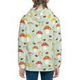 thumbnail image 6 of Naloa Mushroom Bee Teenage Zipper Hoodie, Long Sleeve Zip Up Hoodies Casual Jackets Tops for 7-12 Years-Medium, 6 of 6
