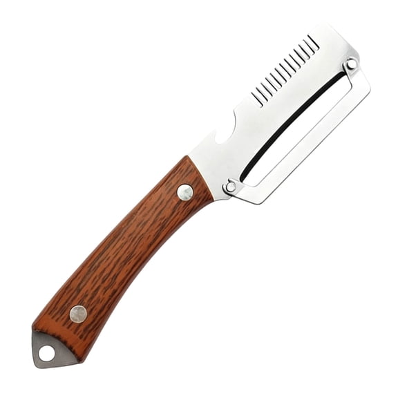 3-In-1 Multi-Functional Vegetable Peeler, Binkne Wooden Handle Peeler and Bottle Opener, Kitchen Gadget Tool for Fruit Pumpkin Potato Carrot Veggie Peeling