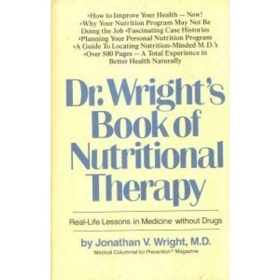 Pre-Owned Dr.Wrights Book Ofnutritional the (Hardcover) 0878572708 9780878572700