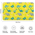 thumbnail image 3 of Yellow Cartoon Dinosaurs Eggs Pattern Bathroom Rugs Mat,Non Slip Microfiber Bathroom Rug,Rubber Backing,Soft Bathroom Mats for Bathroom Floor,Tub and Shower,17x30in(43x75cm), 3 of 5
