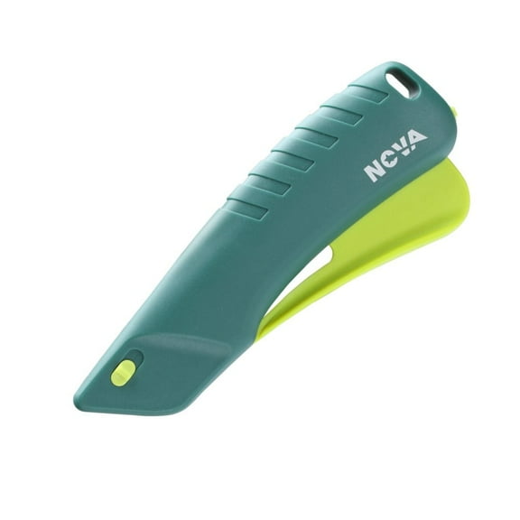 Nova Smart-retracting Squeeze Trigger Knife, Safety Box Cutter, Utility Knife, Ambidextrous Design, Replaceable and Durable Blade, Ideal for Cutting Boxes