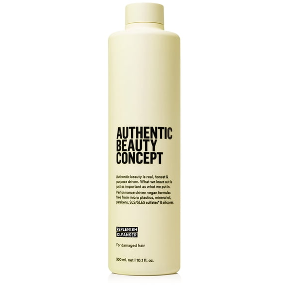 Authentic Beauty Concept Nettoyant Régénérant / Shampooing Nourrissant et Nettoyant pour Cheveux Abîmés / Renforce la Fibre Capillaire / Végétalien et Sans Cruauté / Sans Silicone / 10,1 fl oz