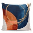 thumbnail image 2 of Navy Blue Burnt Orange Throw Pillow Covers, Soft Pillowcases with Invisible Zipper, Boho Art Modern Geometric Decorative Square Pillow Cushion Covers for Living Room Couch Sofa Bed 24x24 Inches, 2 of 8
