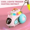 thumbnail image 4 of Risehigh Interactive Cat Toys for Indoor Cats 2-Speed Automatic Moving Remote Control Smart Cat Rechargeable Toy with Feathers, Pink, 4 of 9