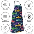 thumbnail image 5 of Naloa Colorful Carp Streamer 1 Apron Kitchen Aprons with Pockets for Women Men Chef, 5 of 8