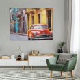 thumbnail image 2 of ONETECH  Cars Tapestry, Classical American Car in a Street with Houses Caribbeans Havana Cuba, Wide Wall Hanging for Bedroom Living Room Dorm,Orange Sand Brown, 2 of 7