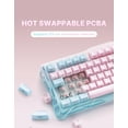 thumbnail image 5 of 1 75% gaming keyboard, 2.4// wired three-mode wireless keyboard, hot-swappable mechanical keyboard, pre-lubricated linear switches, jelly keycaps, backlight ( ), 5 of 5