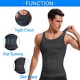thumbnail image 4 of Vaslanda Men Slimming Body Shaper Vest Compression Shirt Gym Workout Tank Top Sleeveless Abdomen Shapewear, 4 of 7