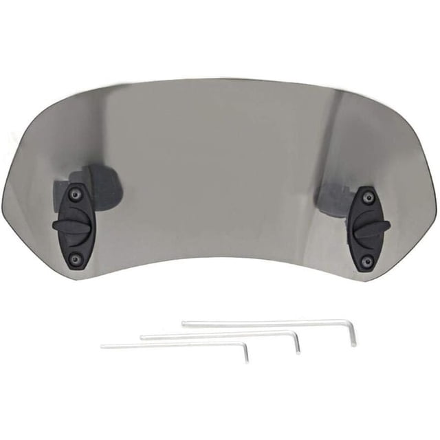 Motorcycle Windshield Adjustable Clip On Windscreen Wind Deflector Windshield Accessories for Motorcycle Tawny