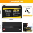 thumbnail image 2 of Batería solar Feuruetc 12V 100Ah LiFePO4 para sistemas solares, 2 of 9