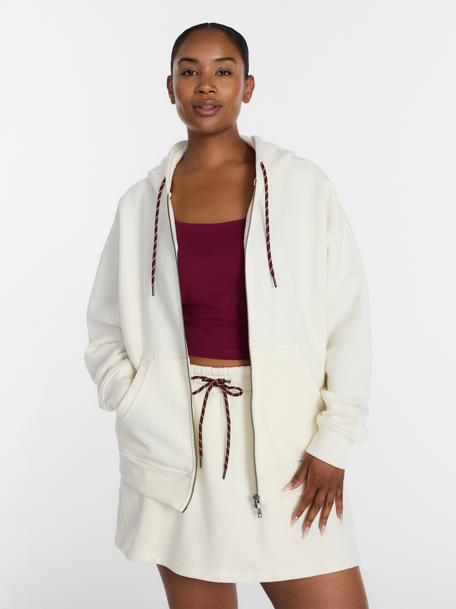 Sudadera con cierre de franela para mujer y mujer talla plus, tallas XS-4X 2