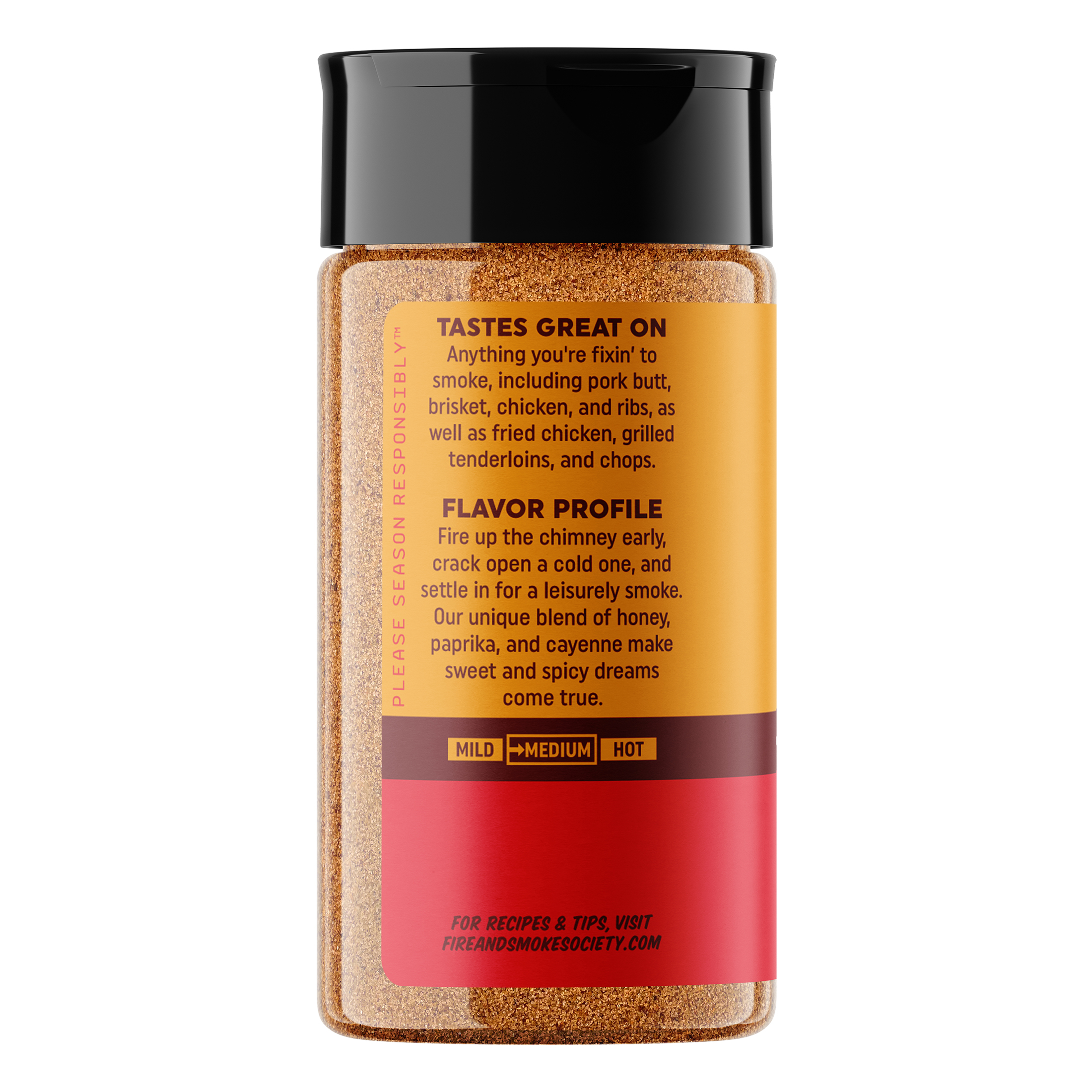 Fire & Smoke Society Morning Buzz Hot Honey Barbecue Rub, 5.6 oz