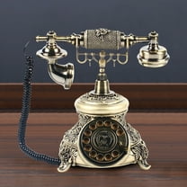 Old Fashioned Desk Phone Antique Rotary Dial Telephone Retro Landline for Home Decor