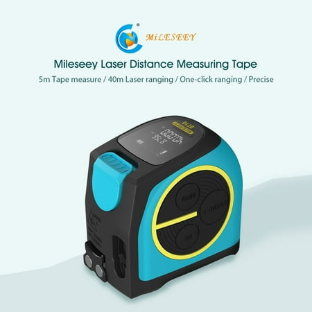 

Youpin MiLESEEY Distance Measuring Tape Recharge Hand-held Finder Measurement Ruler 5m Tape Measure 40m Ranging LED Digital Display Screen Distance Meter