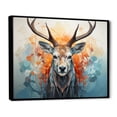 thumbnail image 2 of Designart "Antelope Geometric I" Animals Floater Framed Wall Art Living Room, 2 of 7
