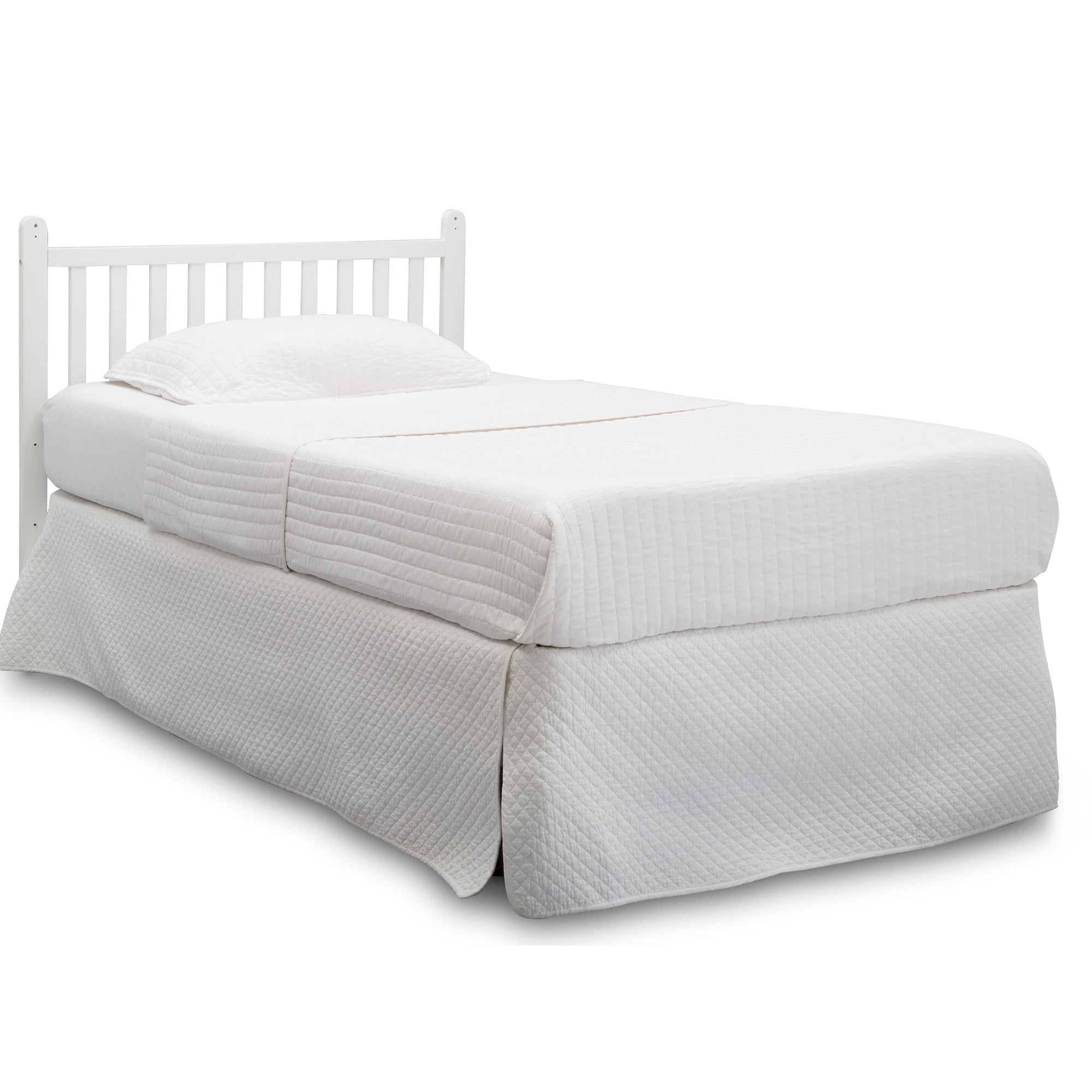 Delta Children Gateway Mini Convertible Baby Crib with Mattress, Bianca White