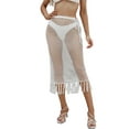 thumbnail image 2 of Liacowi Women Crochet Skirt Hollow Out Cover Up Skirt Knitted Mini Short Beach Cover Ups Summer Swim Bikini Coverups Dress, 2 of 6