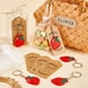 thumbnail image 3 of Juego de 30 llaveros de fresa, 10 llaveros de fresa con 10 bolsas de organza y 10 etiquetas de agradecimiento para recuerdos de fiesta., 3 of 4