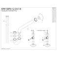 thumbnail image 3 of Kingston Brass KPK130P6 Trapeze Modern Plumbing Sink Trim Kit with P-Trap, Polished Nickel, 3 of 5