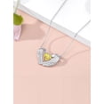 thumbnail image 4 of Dorunmo Wing Heart Yellow Necklace 925 Sterling Silver Topaz Wing Necklace November Birthstone Jewelry for Bride Mom Women, 4 of 10