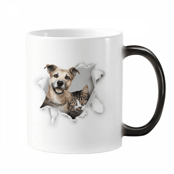 Animal Paper Break Shock Photo Mug Changing Color Cup Morphing Heat Sensitive 12oz
