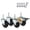2 Inch- Black Rubber, variant on M10-1.5 Threaded Stem Caster Wheels 3 Inch, Heavy Duty Swivel Casters with Brake, Metric M10 x 25mm Quiet Polyurethane Replacement Wheels for Cart, Workbench, Shelving