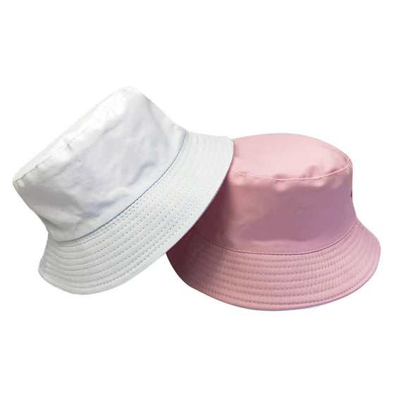 FADAACAI Mens Bucket Hat Double Wearing Fisherman Hat Male Korean Version Simple Casual Pot Hat Female Solid Color Light Plate Visor Hat Couple Hat Womens Bucket Hat Mens Sun Hat Pink M Clearance！