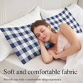 thumbnail image 5 of Navy Blue White Plaid Body Pillow Covers 20"x54", Farmhouse Checkered Buffalo Soft Brushed Microfiber Breathable Throw Pillow Covers, Pillowcase with Zipper for Couch Sofa Bedroom Living Room, 5 of 9
