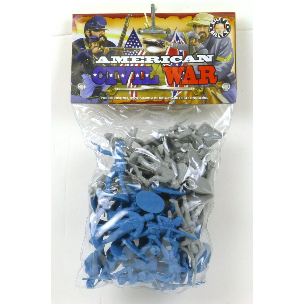 Billy V Toys American Civil War Infantry Plastic Toy Soldiers Bag Set 1