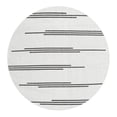 thumbnail image 2 of Unique Loom Outdoor Modern Collection Area Rug - Miranda (6' 1" Round White and Black), 2 of 11