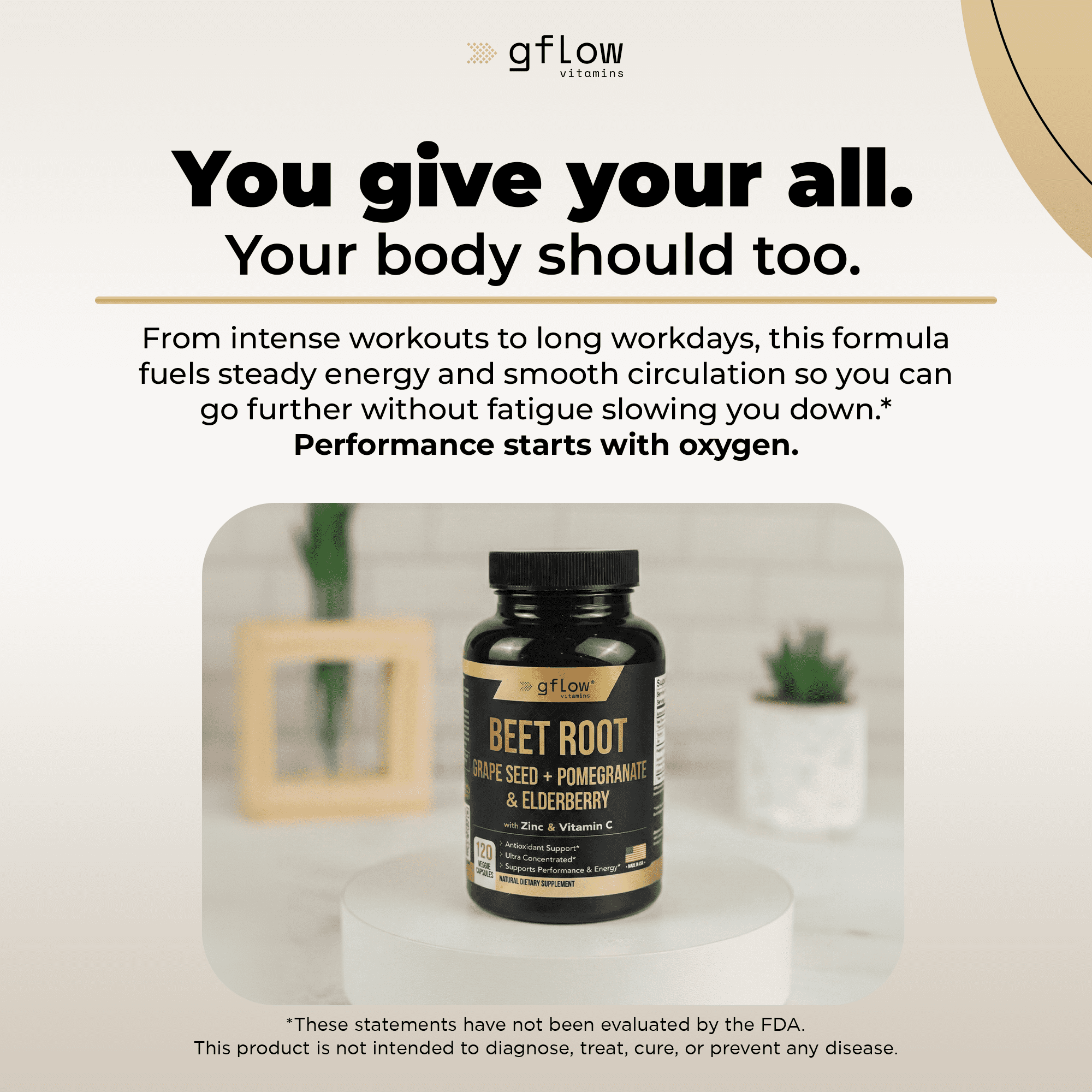 Gflow Vitamins Beet Root 8,000mg Extra Strength + Sambucus Elderberry with Zinc and Vitamin C (with Organic Black Pepper Extract)