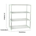 thumbnail image 3 of Btomtd Stackable 4 Tier Compact Shoe Rack Entryway and Closet Storage Shelf System, Green, 3 of 7