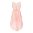 thumbnail image 2 of Oyolan Robe de Demoiselle d'Honneur Sans Manches à Paillettes avec Strass en Chiffon Rose 8, 2 of 7