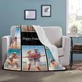 thumbnail image 2 of AISENIN Custom Family Photos Blanket for Family Personalized Family Pictures Throw Blanket for Man Women Lover Girlfriend Boyfriend 3 sizes, 2 of 5