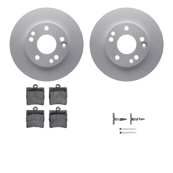 Dynamic Friction Company Rear Geospec Brake Rotors with 5000 Advanced Brake Pads includes Hardware 4512-63125
