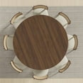 thumbnail image 4 of Dovelina 60" Wooden Round Table for 4，Mid-Century Kitchen Table for Dining Room Kitchen,Walnut, 4 of 9