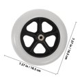 thumbnail image 2 of DECORNIJIA 2 Pcs Roue Remplaçable pour Fauteuil Roulant avec Fonction de Conduite Fluide, 2 of 5