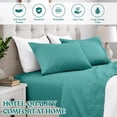 thumbnail image 3 of Superior Cotton Blend 600 Thread Count Pillowcase Set of 2, Standard Size, Teal, 3 of 4