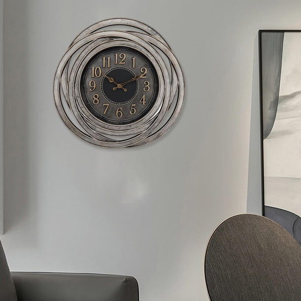 Reloj de pared impermeable de 49,5 cm Jardín al aire libre Regalo de inauguración de Fácil de leer Puntero preciso silencioso para sala de es Soledad reloj de pared al aire libre