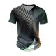 thumbnail image 5 of Summer New Men's Popular T-shirt Printed V-neck Short Sleeved T-shirtS, 5 of 5
