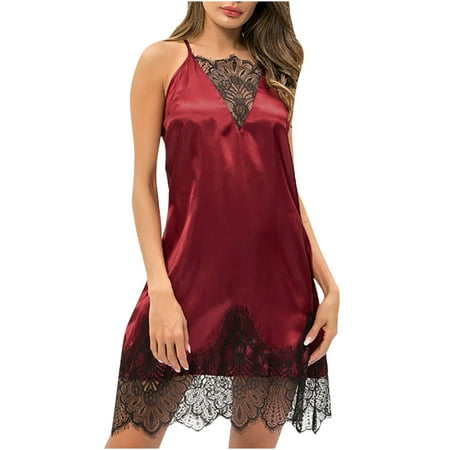 

Mrat Lingerie Sets Bodysuit Bra and Panty Set New Satin Lace Silk Pajamas Nightdress Lingerie Women Underwear Sleepwear Babydoll Underwire Bra and Panty Sets