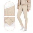 thumbnail image 4 of Girls Fleece Lined Leggings Thickened Slim Fit Base Layer Pants Stretch Full Length Pull On Winter Casual Style, 4 of 6
