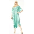 thumbnail image 5 of Sakkas Maitte Women's V neck Caftan Dress Cover-up Beach Print Kaftan Long Boho - 1031-Seagreen - One Size, 5 of 5