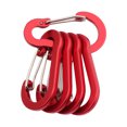 thumbnail image 1 of tredstone 5 Pcs Mousqueton Rose pour Clés Résistant aux Rayures et Lisse Petit Mousqueton Camping Rouge, 1 of 6