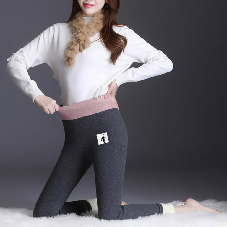 Fleece Legging Women High Waist Tummy Control Ladies Winter Warm Thick Plus  Size
