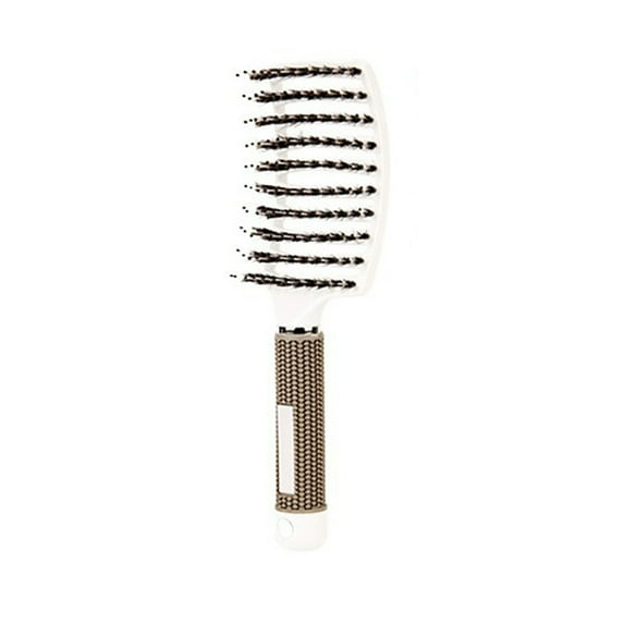 Worallymy Hair Brush Nylon Bristle Scalp Massage Detangle Hairdressing Tool Home Hair Drying Salon